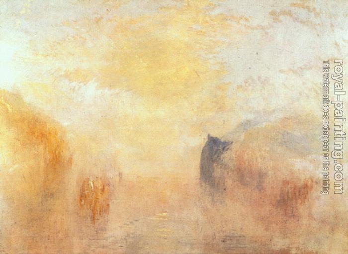 Joseph Mallord William Turner : Sunrise, with a Boat between Headlands II